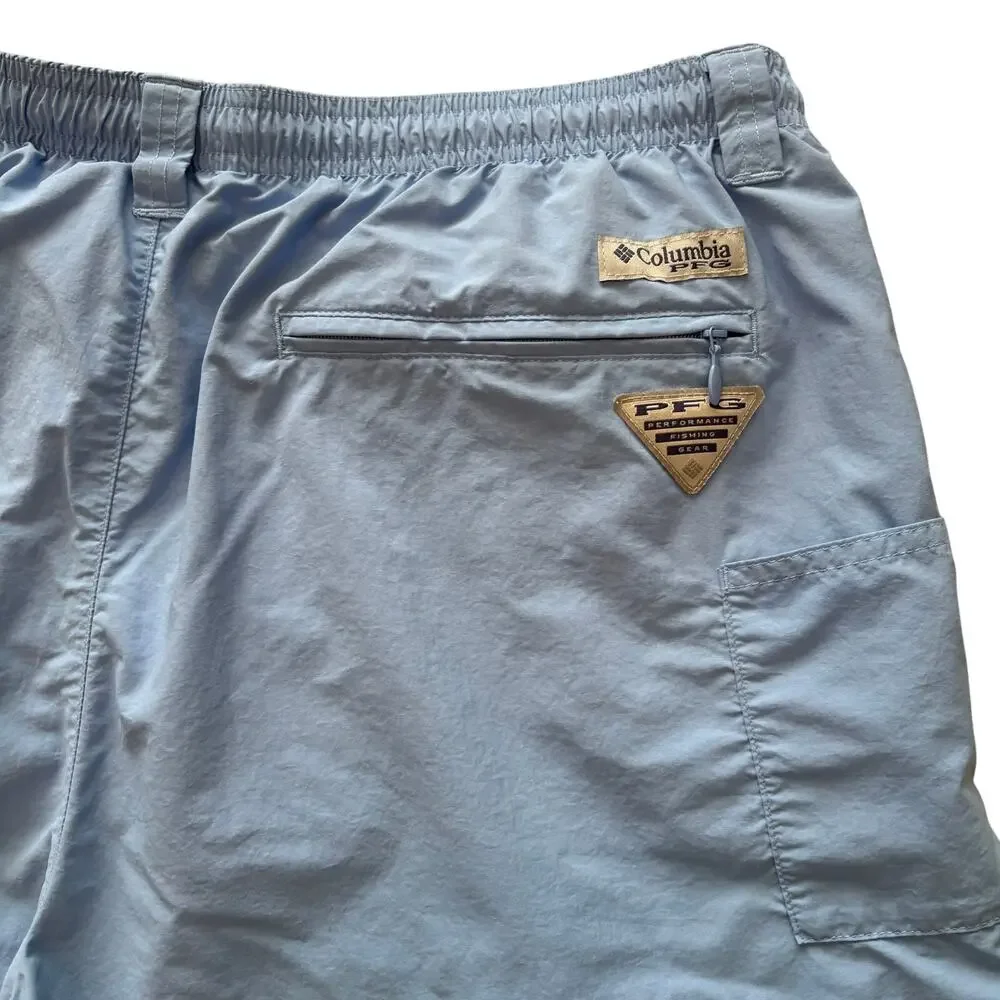 Columbia PFG Omni Shade Fishing Shorts Blue Swim Shorts Swimming Trunks Mens XL